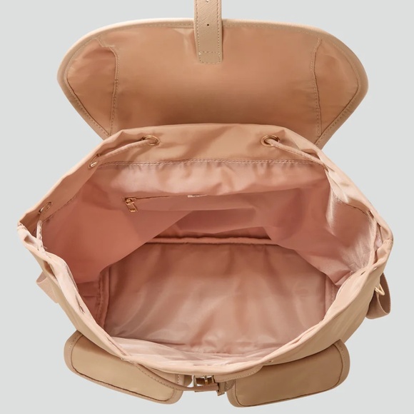 YEAR OF OURS • TAUPE NYLON BACKPACK